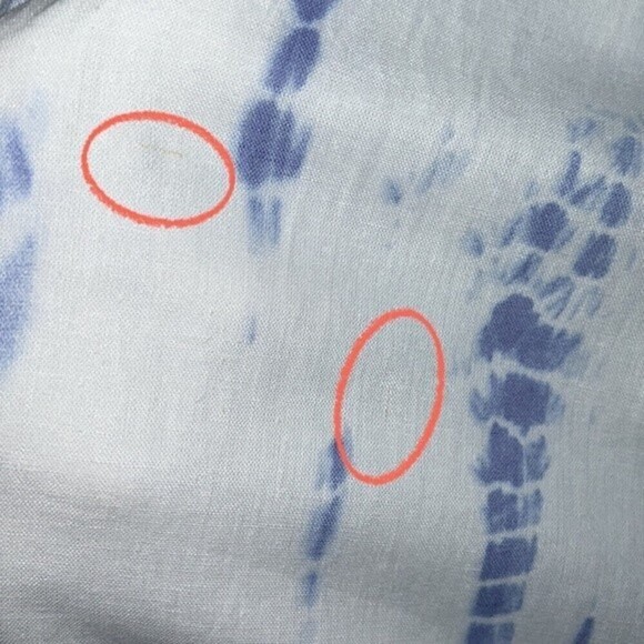 RAILS Delilah Midi Dress Cloud Tie Dye White & Blue Ruffle Hem Small *Tiny Flaw! - Picture 12 of 12